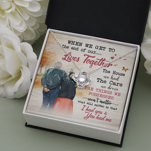 Couple I Had You & You Had Me - Personalized Love Knot Necklace- Gift for Couple - Old Couple Shoulder to Shoulder - Jewelry - GoDuckee