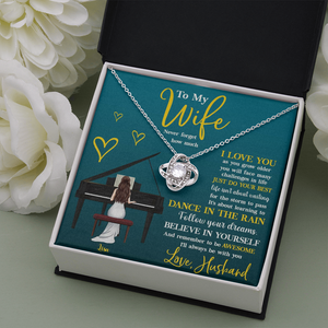 Piano Follow Your Dreams - Personalized Love Knot Necklace - Gift for Piano Players - Jewelry - GoDuckee