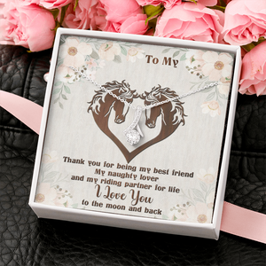 Horse My Wife - Partner For Life - Personalized Alluring Beauty Necklace - Gift for Her - Jewelry - GoDuckee