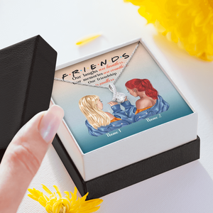 Friend Our Friendship Is Endless - Personalized Alluring Beauty Necklace - Gift for Bestie - Jewelry - GoDuckee