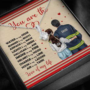 Firefighter Couple You Are The Love - Personalized Alluring Beauty Necklace - Jewelry - GoDuckee