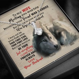 Custom Wolf Couple's Name - Personalized Alluring Beauty Necklace - To My Wife - Jewelry - GoDuckee