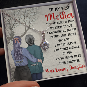 Mom and Daughter So Proud To Be Your Daughter - Personalized Alluring Beauty Necklace - Gift for Mom - Jewelry - GoDuckee