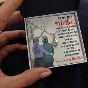 Mom and Daughter So Proud To Be Your Daughter - Personalized Alluring Beauty Necklace - Gift for Mom - Jewelry - GoDuckee