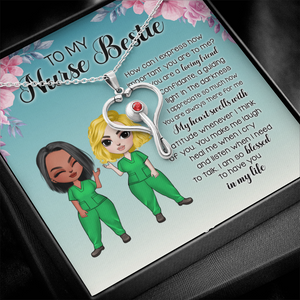 Nurse Bestie So Blessed To Have You In My Life - Personalized Stethoscope Necklace - Gift for Nurse Bestie - Jewelry - GoDuckee