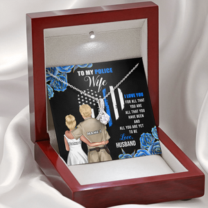 Police Couple I Love You For All That You Are - Personalized Alluring Beauty Necklace - Gift for Him/Her - Couple Shoulder to Shoulder - Jewelry - GoDuckee