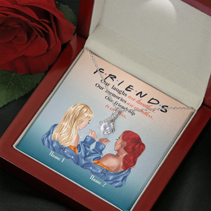 Friend Our Friendship Is Endless - Personalized Alluring Beauty Necklace - Gift for Bestie - Jewelry - GoDuckee