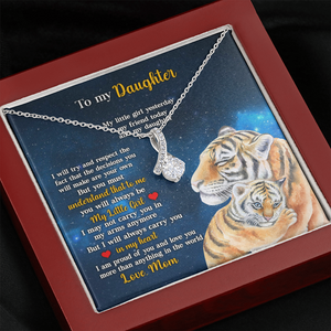 Daughter I Will Always Carry You In My Heart - Personalized Alluring Beauty Necklace - Gift for Daughter - Jewelry - GoDuckee