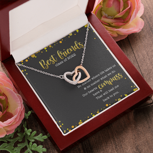 Personalized Graduation Necklace - Our Hearts Have A Compass That Will Lead Me Back To You-chibi graduation friends - Jewelry - GoDuckee