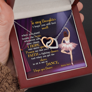 Ballet I Hope You Dance - Personalized Interlocking Hearts Necklace - Jewelry - GoDuckee
