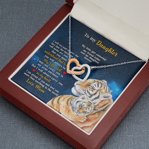 Daughter I Will Always Carry You In My Heart - Personalized Interlocking Hearts Necklace - Gift for Daughter - Jewelry - GoDuckee