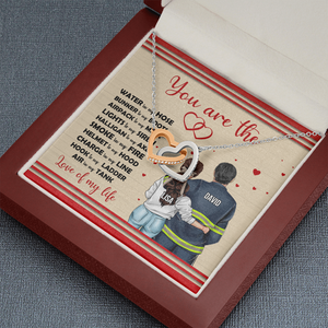 Firefighter Couple You Are The Love - Personalized Interlocking Hearts Necklace - Jewelry - GoDuckee