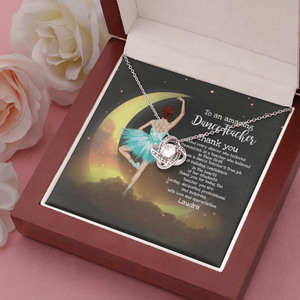 Ballet Dance Teacher - Personalized Love Knot Necklace - Jewelry - GoDuckee