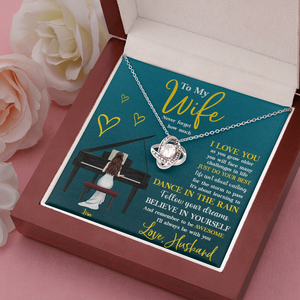 Piano Follow Your Dreams - Personalized Love Knot Necklace - Gift for Piano Players - Jewelry - GoDuckee