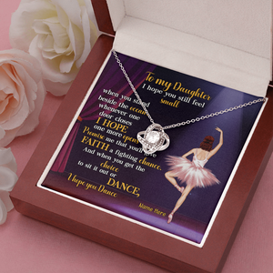 Ballet I Hope You Dance - Personalized Love Knot Necklace - Jewelry - GoDuckee