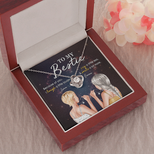 Bestie To My Bestie - Personalized Love Knot Necklace - Jewelry - GoDuckee