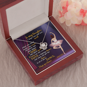 Ballet I Hope You Dance - Personalized Love Knot Necklace - Jewelry - GoDuckee