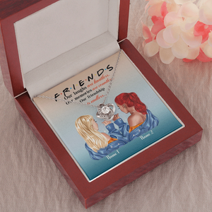 Friend Our Friendship Is Endless - Personalized Love Knot Necklace - Gift for Bestie - Jewelry - GoDuckee