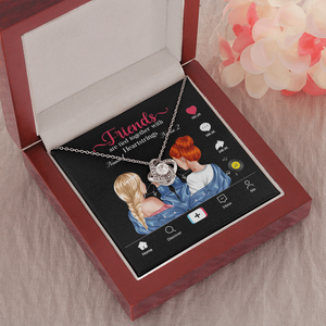 Friends Are Tied Together With Heartstrings - Personalized Love Knot Necklace - Gift for Bestie - Jewelry - GoDuckee
