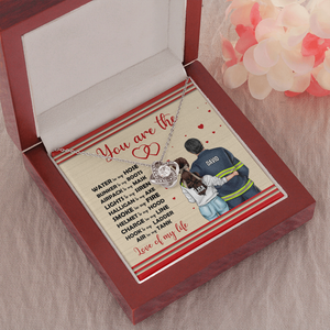 Firefighter Couple You Are The Love - Personalized Love Knot Necklace - Jewelry - GoDuckee