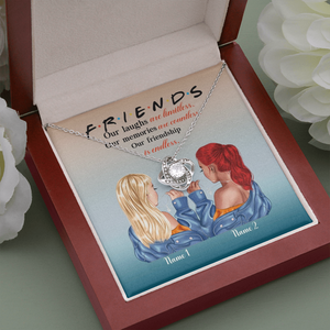 Friend Our Friendship Is Endless - Personalized Love Knot Necklace - Gift for Bestie - Jewelry - GoDuckee