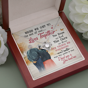 Couple I Had You & You Had Me - Personalized Love Knot Necklace- Gift for Couple - Old Couple Shoulder to Shoulder - Jewelry - GoDuckee