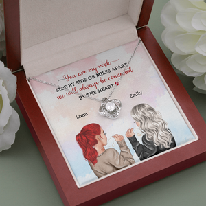 Bestie You Are My Rock - Personalized Love Knot Necklace - Jewelry - GoDuckee