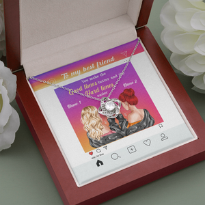 Friend You Make The Good Times Better - Personalized Love Knot Necklace - Gift for Bestie - Jewelry - GoDuckee