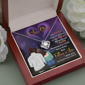 Couple A Love Story Like Ours - Personalized Message Card Jewelry - Gift for Him/Her - Couple Shoulder to Shoulder - Jewelry - GoDuckee