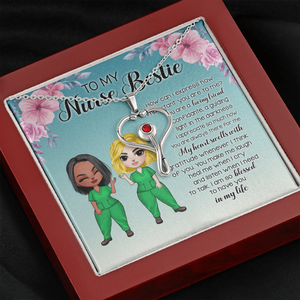 Nurse Bestie So Blessed To Have You In My Life - Personalized Stethoscope Necklace - Gift for Nurse Bestie - Jewelry - GoDuckee