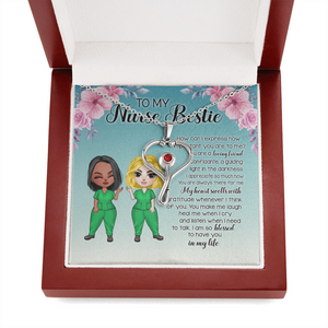 Nurse Bestie So Blessed To Have You In My Life - Personalized Stethoscope Necklace - Gift for Nurse Bestie - Jewelry - GoDuckee