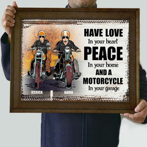 Personalized Biker Couple Poster - Have Love In Your Heart - Marriage Chapter - Poster & Canvas - GoDuckee