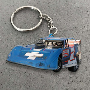 Custom Image - Dirt Track Racing - Personalized Flat Car Ornament - Ornament - GoDuckee