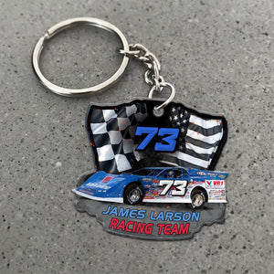 Dirt Track Racing Custom Photo Car Ornament and Keychain - Ornament - GoDuckee