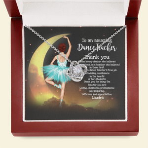 Ballet Dance Teacher - Personalized Love Knot Necklace - Jewelry - GoDuckee