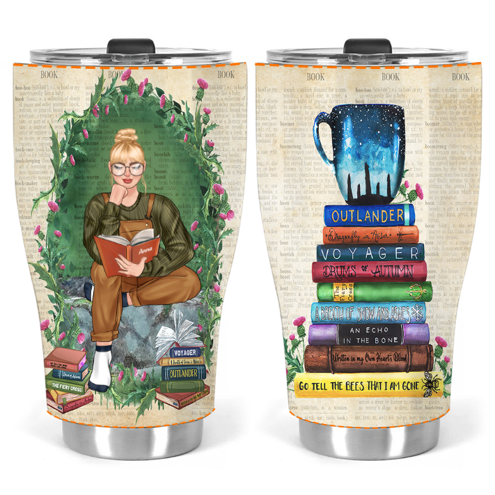 Just A Girl Who Loves Outlander Book Collection - Personalized Tumbler Cup (for Shani Lockhart Walter) - Drinkware - GoDuckee