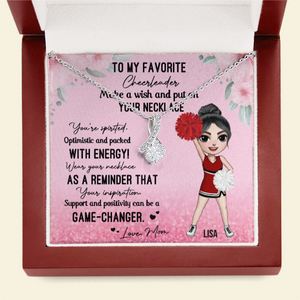 Cheerleader To My Favorite Cheerleader - Personalized Alluring Necklace - Jewelry - GoDuckee