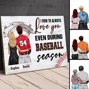 Personalized Baseball Couple Poster - I Vow To Always Love You Even During Baseball Season - Poster & Canvas - GoDuckee