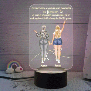 Love Between A Mother And Daughter Is Forever - Personalized Led Night Light - Led Night Light - GoDuckee
