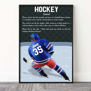 Personalized Hockey Player Poster - Hockey Definition - Poster & Canvas - GoDuckee