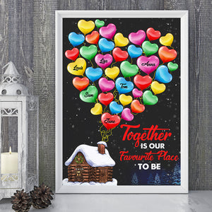 Together Is Our Favorite Place To Be Personalized Canvas Print, Gift For Family - Poster & Canvas - GoDuckee