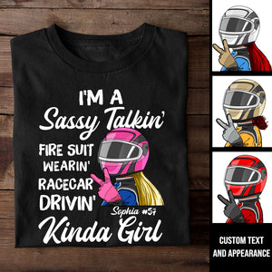 Racing Girl I'm A Sassy Talkin' - Personalized Shirt - Gift for Racing Girl - Shirts - GoDuckee