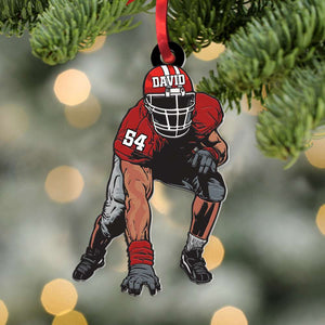 American Football Personalized Christmas Ornament Gift For Football Players - Ornament - GoDuckee