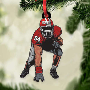 American Football Personalized Christmas Ornament Gift For Football Players - Ornament - GoDuckee