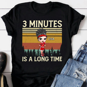 Boxer 3 Minutes Is A Long Time - Personalized Shirts - Girls' Boxing Gifts - Boxing American Girl Doll - Shirts - GoDuckee