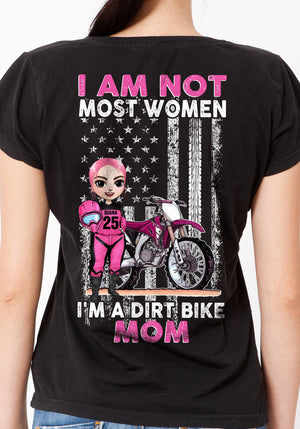 Motocross Mom I Am Not Most Woman I'm A Dirt Bike Mom Personalized Shirts - Shirts - GoDuckee