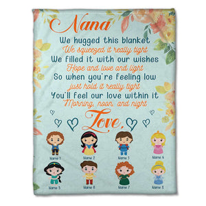 Personalized Nana Fleece Blanket - Hold it really tight - Custom Princess, Prince - Blanket - GoDuckee