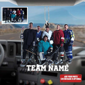 Hockey Team - Custom Photo Car Ornament - Ornament - GoDuckee