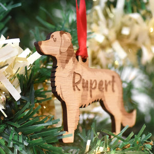 Nova Scotia Duck Tolling Retriever Personalized Christmas Dog Wood Ornament 01pjxx240822-34 - Ornament - GoDuckee