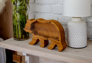 Personalized Wooden Letter Piggy Bank - Gifts for Kids - Wood Sign - GoDuckee